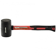 Киянка резиновая, 450 г, черная резина, фибергласовая рукоятка (11185) MATRIX