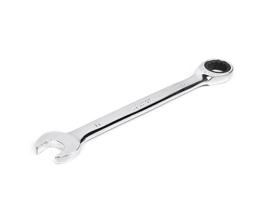 Ключ комбинированный с трещ., 17х17мм, хром.покр. (104957) HORTZ