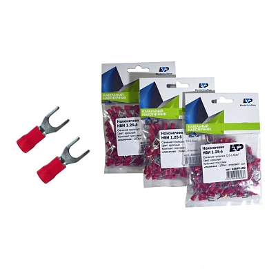 Наконечник вилочный изолированный НВИ 1,25-6 (0,5-1,5мм уп/100шт) 45699-100 ETP