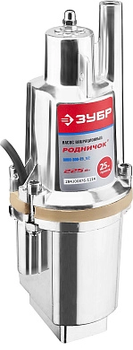 Насос погружной вибрационный "Родничок" (225Вт, 24 л/мин, 25м) (ЗНВП-300-25_М2) ЗУБР