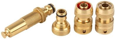 Набор "Profi", Наконечник, адаптер и соединители 1/2"х3/4", латунь, 4 предмета (4246-55057B) RACO