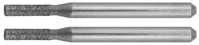 Мини-шарошки алмазные, d 2.3x10.0x3.2мм, длина 38мм, 2шт. (35921) ЗУБР