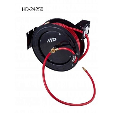 Шланг ПВХ пневм. 9.5мм х 15м, 2.0 MPa, с наруж. резьбой 1/4", автом. катушка (HD-24250) H-D