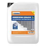Добавка комплексная противоморозная с пластификатором до -25°С, 5 л (27640) 4Walls