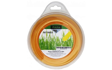 Леска (косильная струна) квадрат Ø 2,4 мм / 40м AKITA