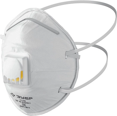 Полумаска фильтрующ,коническая, с направленным клапаном выдоха,класс защиты FFP1,ФКН-80(11155) ЗУБР