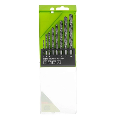 Набор сверл по металлу, 3-10 мм, 8 шт., Р6М5, пластиковый кейс (72349) СИБРТЕХ