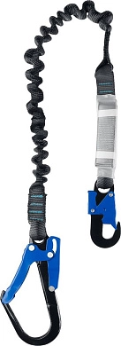 Cтроп одноплечный эластичный, 1.42м, разрывной ленточный амортизатор, стальные карабины (11595) ЗУБР
