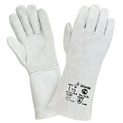 Краги сварщика спилковые 5-ти палые (серые) от мин. рисков