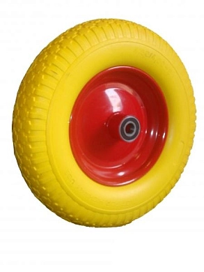 Колесо литое для тачки, 375х87мм, ось 20/75мм