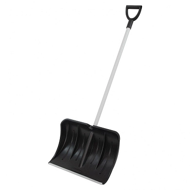 Лопата снеговая пластиковая, 530*375*1400мм, алюминиевый черенок (61494) СИБРТЕХ