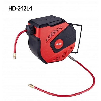 Шланг ПВХ пневм. 8.0мм х 20м, 2.0 MPa, с наруж. резьбой 1/4", автом. катушка (HD-24214) H-D