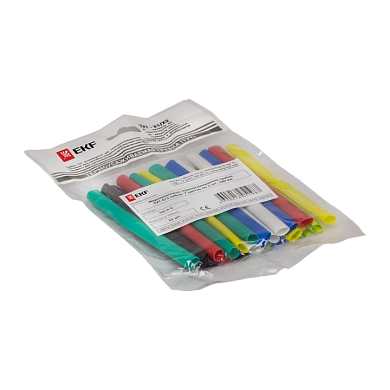 Трубка термоусаживаемая ТУТ 10/5 набор: 7 цветов по 3шт. 100мм (tut-n-10) EKF PROxima