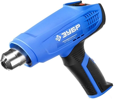 Фен технический ФТ-П2000 М2ДК (2000Вт, 2 режима, 60-600С, 7 насадок, чем.) "Профессионал" ЗУБР