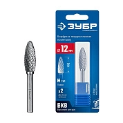 Борфреза пламя 12х32х77 мм, тип H, радиус 2.5 мм, хв-к 6 мм "ПРОФЕССИОНАЛ" (28807-12-32) ЗУБР