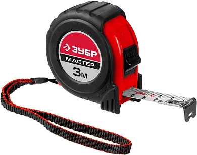 Рулетка 3м / 19мм ударостойкий обрез. корп. "МАСТЕР" (34055-03-19_z02) ЗУБР