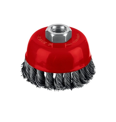 Щетка чашечная (коса) d=75ммхМ14, стальн. пров. 0.5мм (35172-075) MIRAX