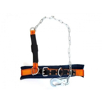 Пояс строительный безлямочный ППА строп аГ (металл. цепь с аморт.)