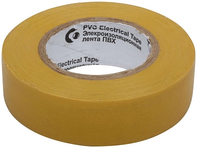Изолента ПВХ, 19мм/20м, желтая (F_11033) ROLLIX