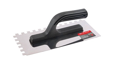 Гладилка нерж. зубчат. 130х270мм, зуб 10мм, пласт. рук. (KL0803-10) KLASSE