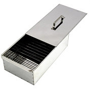 Коптильня двухъярусная 420x270x175 мм, нерж. сталь, 0,8 мм, с поддоном (69528) PALISAD