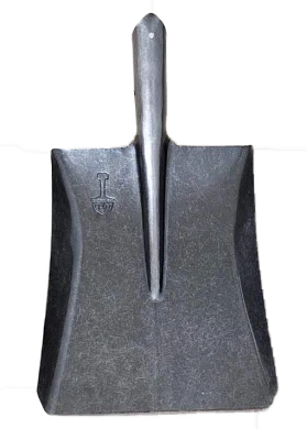 Лопата совковая песочная с прямым бортом из рельсовой стали (прокатный лист) ПЗИ