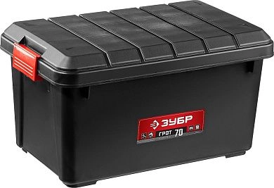 Ящик-контейнер универсальный, пластиковый, 610х370х330мм, 70 л "ГРОТ-70" (38184-24_z01) ЗУБР