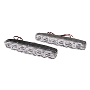 Ходовые огни 12V 6 SMD диодов (~155*33*17мм) 2шт (S01501014) SKYWAY