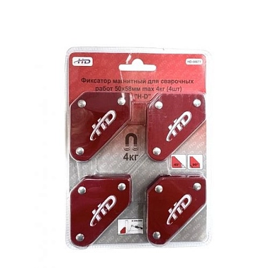 Фиксатор магнитный для сварочных рабор 50х58мм max 4кг (4шт) (HD-08677) H-D