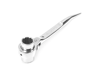 Ключ коликовый торцевой трещоточный 19х21 хром (421517) HORTZ