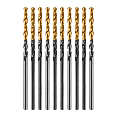 Сверло по металлу 2 мм, HSS-TiN, Golden Tip, 10 шт. (717203) DENZEL