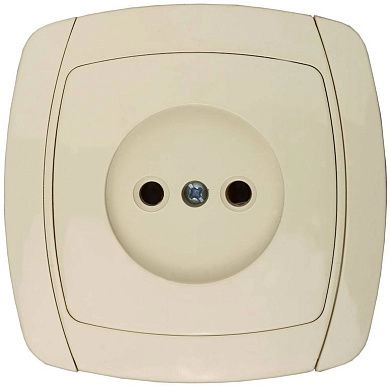 Розетка СВЕТОЗАР "CITY LIGHT" одинарная в сборе, без заземления, цвет бежевый, 16А/~250В