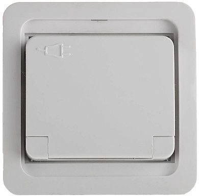 Розетка "ГАММА" одинарная с крышкой, с заземлением, цвет белый,16А/~250В (SV-54110-W) СВЕТОЗАР