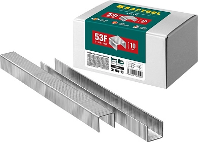 Скобы для степлера, плоские, 10мм, тип 53F, 5000 шт. (31787-10) KRAFTOOL