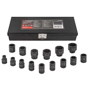 Набор головок ударн. 1/2" 10-32мм 6гр. 15пр., мет. кейс (F-4159-5MPB) Forsage