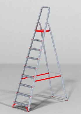 Лестница-стремянка алюм. профес. NV3110 (9 ступ. 191/266см, 8.9кг) Новая высота