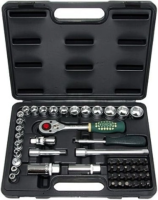 Набор головок с трещоткой и удлинителями (1/4", 3/8") 6-22мм, 6гр., 51пр. (3511) FORCE