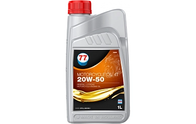 Масло моторное минеральное 1 л, Motorcycle Oil 4T 20W-50 (707907) 77 Lubricants