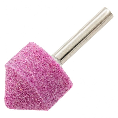 Шарошка абразивная (дерево,металл,стекло,пластик), конус, 25x25мм, хв.6мм, F46, 3шт (76004) MATRIX