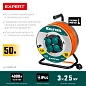Удлинитель силовой на стальной катушке ПВС 3х2.5 50м 4000Вт IP44, EXPERT (55089-50) KRAFTOOL фото4