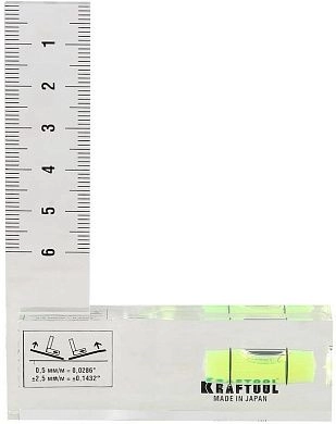 Уровень-угольник 75 х 100 мм, Crystal  (1-34867) KRAFTOOL