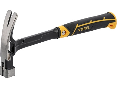 Молоток-гвоздодёр 450гр, метал. рукоятка (32610) VOREL
