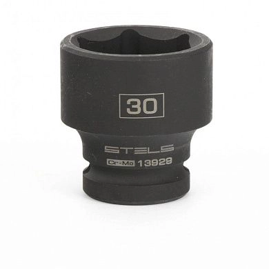 Головка ударная шестигранная, 30 мм, 1/2", CrMo (13929) STELS