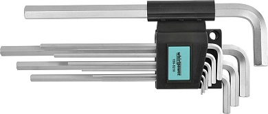 Набор ключей шестигранных 1,5-12мм, 10пр., экстра длинные (158-5210) WHIRLPOWER