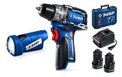 Набор: мод дрель-шуруп + LED фонарь, 12В, 45Нм, 2 АКБ тип Т7,КОМПАКТ #4, BRUSHLESS (DB-121-22F) ЗУБР