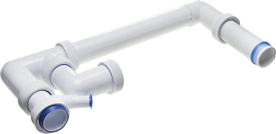 Сифон "МАСТЕР" колбовый для двухместной мойки, отвод для стиральной машины (51865-2) ЗУБР