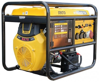 Генератор R10000D-TA (10,0/5,5 кВт 400/230В 36л розетки 3х16А/1хCEE5-16А) RATO
