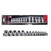 Набор головок E-профиль (1/4'', 3/8'', 1/2'') 15пр. (RF-4158) Rock FORCE