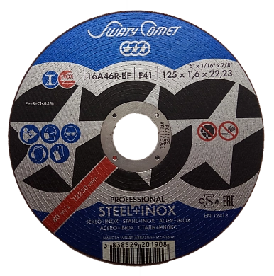 Круг отрезной 125х1.6х22.23 мм для металла и нерж. стали (385586) SWATYCOMET