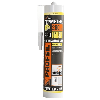 Герметик силиконовый универсальный Profsil 280мл прозрачный туба  БелИНЭКО